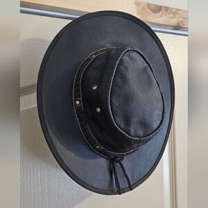 Cov-ver Save The Roo Leather Hat Brown Made W Buffalo Hide Size Medium
